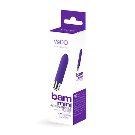 VeDO Bam Mini Rechargeable Bullet Vibe - Indigo-0