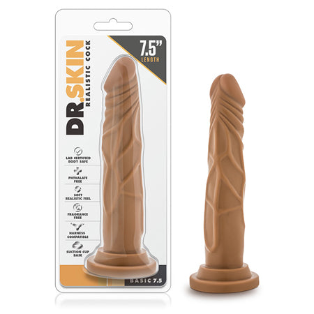Dr. Skin Basic 7.5 Realistic 7.5 in. Dildo Tan-0